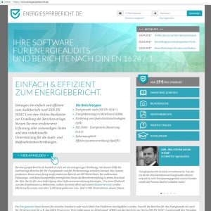 Screenshot of energiesparbericht Homepage