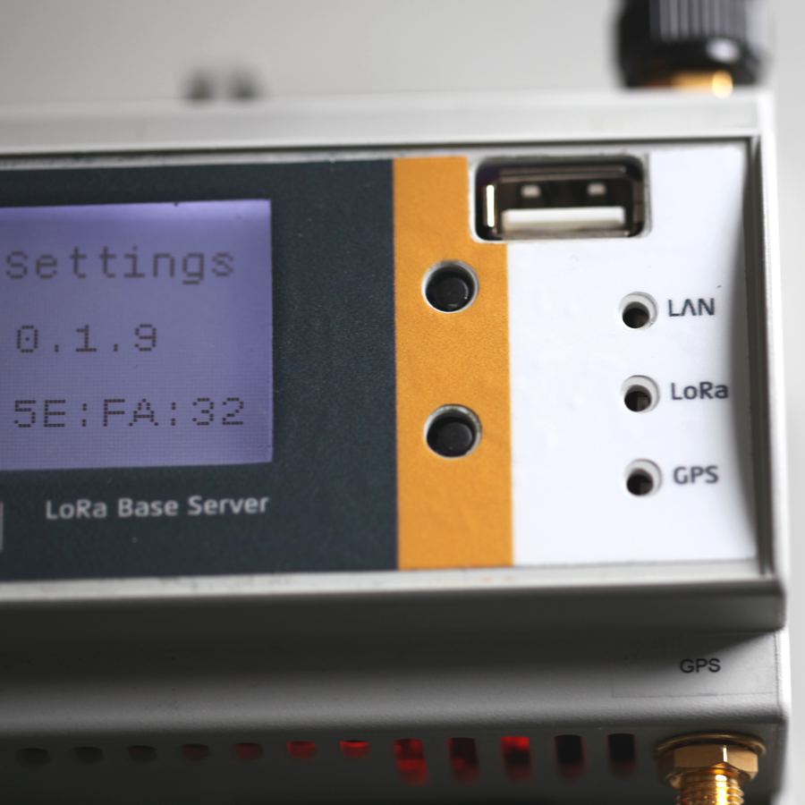 Closeup of LoRa enabled device
