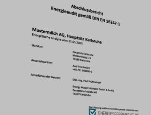 Energieaudit Musterbericht